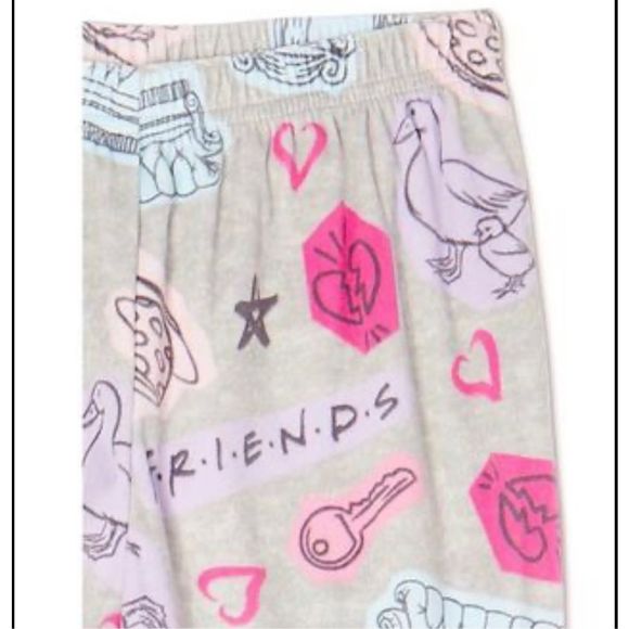 Friends TV Show Little Girl’s 2 Piece Long Sleeves Pajama Set Size 4/5 Ross Moni - Picture 5 of 9